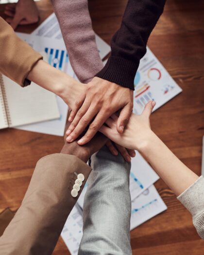hands together