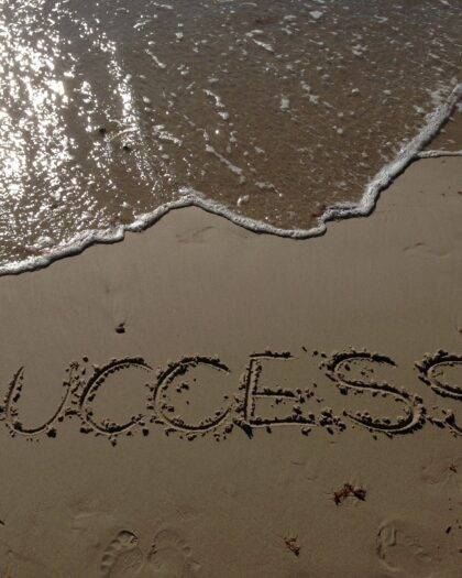 success written on sand