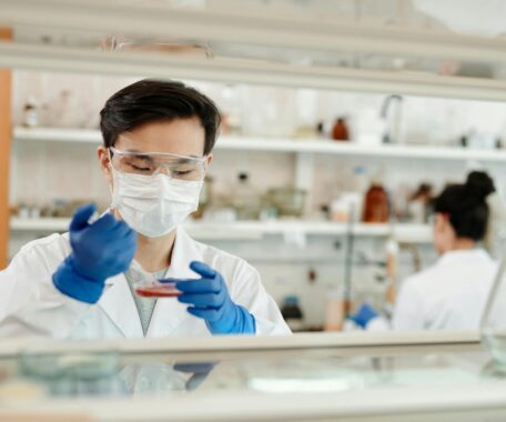 Man Doing A Sample Test In The Laboratory
