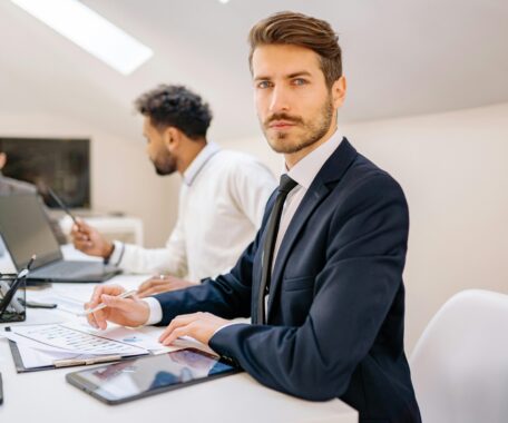 Man Wearing a Suit